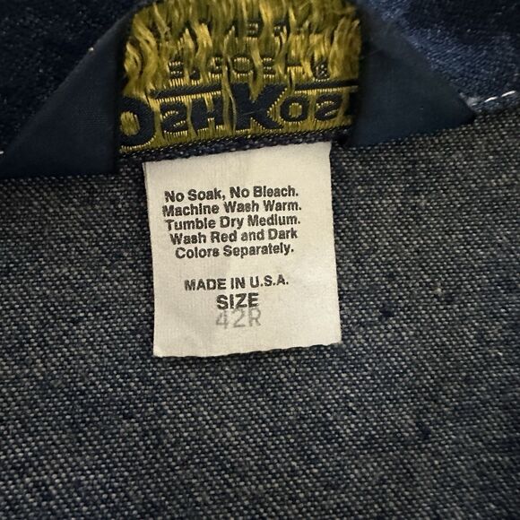 Vtg OshKosh B'Gosh Denim Chore Jacket 42R USA Union Made Sanforized Train Work - Picture 7 of 11